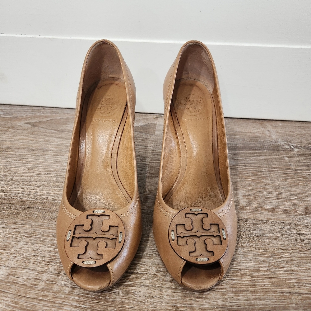 Tory Burch Peeptoe Wedges